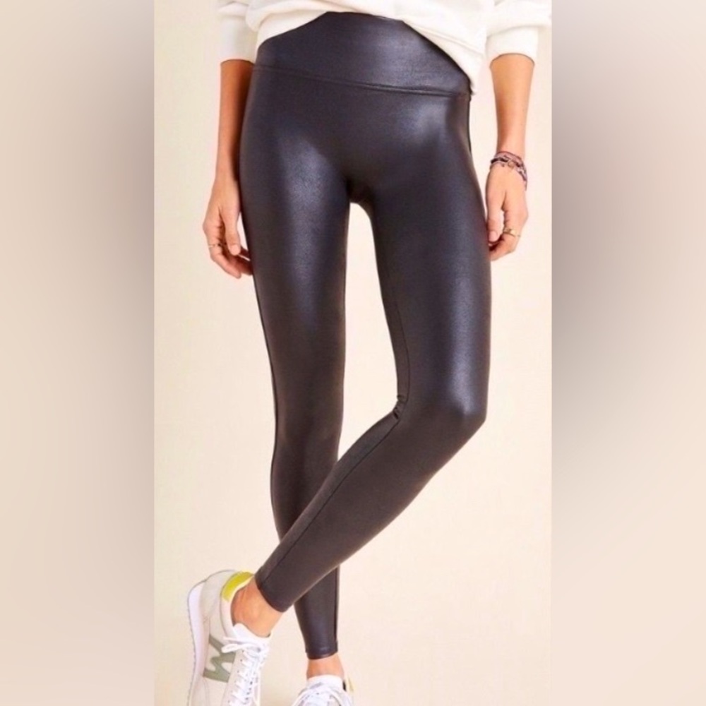 SPANX Faux Leather Leggings Size XL Petite